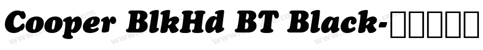 Cooper BlkHd BT Black字体转换